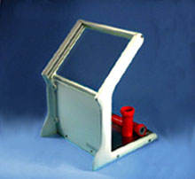 Tabletop shield for gamma radiation mini